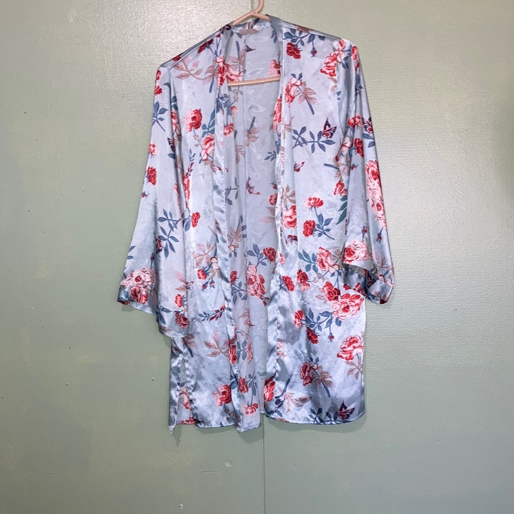 Light blue floral robe